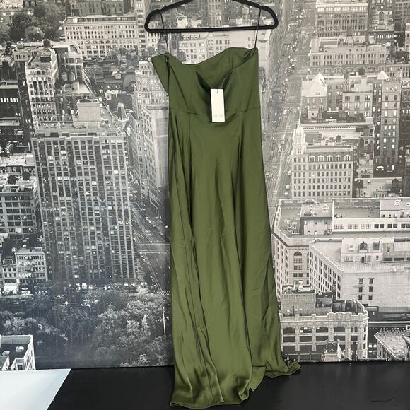 NWT Park & Fifth Brodie Dress Women's Size Medium Olive Green - Picture 3 of 7